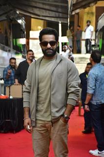 Jr. NTR snapped promoting their upcoming film 'Devara'