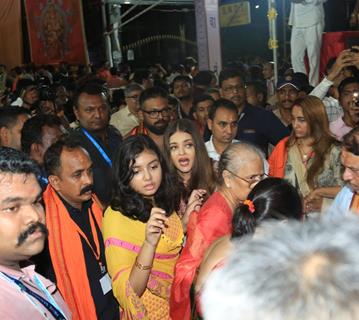 Aishwarya Rai Bachchan and Aaradhya Bachchan snapped at GSB Ganpati Darshan