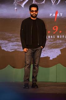 Jr. NTR  snapped at the trailer launch of their upcoming movie Devara: Part 1