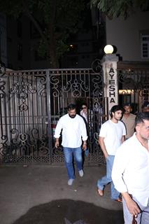 Arhaan Khan snapped outside Malaika Arora’s father’s house 