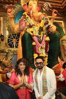 Ayushmann Khurrana and Tahira Kashyap Khurrana  snapped at Lalbhag cha Raja