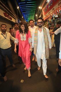 Ayushmann Khurrana and Tahira Kashyap Khurrana  snapped at Lalbhag cha Raja