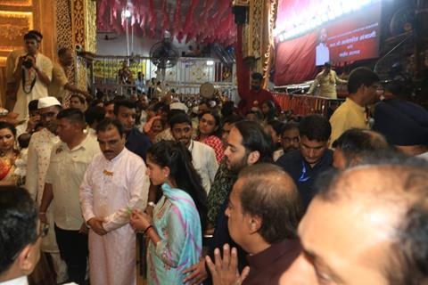 Anant Ambani and Radhika Merchant snapped at Lalbaugcha Raja