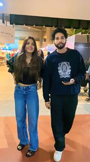 Siddhant Chaturvedi and Malavika Mohanan snapped at the airport