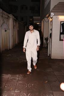 Arhaan Khan snapped outside Malaika Arora’s father’s house in Bandra