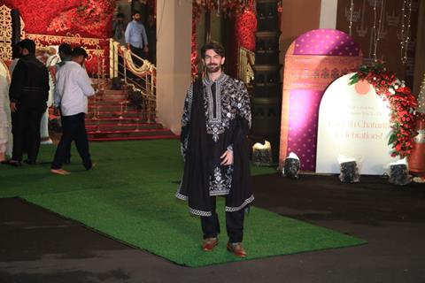 Neil Nitin Mukesh snapped at CM’s residence for Ganpati Darshan