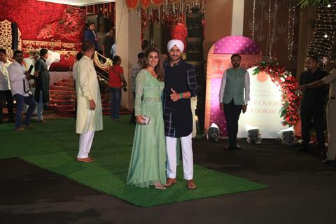 Harbhajan Singh snapped at CM’s residence for Ganpati Darshan