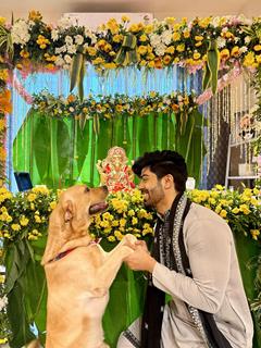 Akash Chaudhary looks super stylish during Ganesh Chaturthi Celebrations