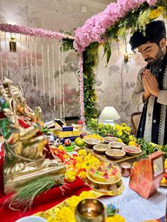 Akash Chaudhary looks super stylish during Ganesh Chaturthi Celebrations