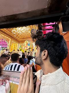 Akash Chaudhary looks super stylish during Ganesh Chaturthi Celebrations