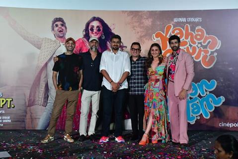 Aashim Gulati, Dhvani Bhanushali and Vinod Bhanushali  snapped at the special live musical performances of their upcoming film 'Kahan Shuru Kahan Khatam'