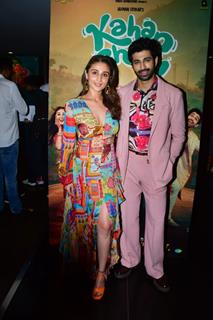 Aashim Gulati and Dhvani Bhanushali snapped at the special live musical performances of their upcoming film 'Kahan Shuru Kahan Khatam'