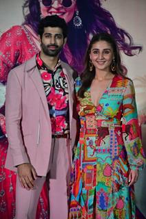 Aashim Gulati and Dhvani Bhanushali snapped at the special live musical performances of their upcoming film 'Kahan Shuru Kahan Khatam'