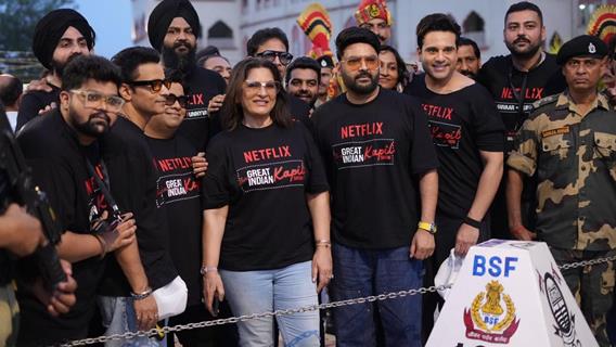 Archana Puran Singh, Sunil Grover, Kapil Sharma, Krushna Abhishek and Rajiv Thakur snapped at Attari-Wagah Border to promote their upcoming show ' The Great Indian Kapil Show '