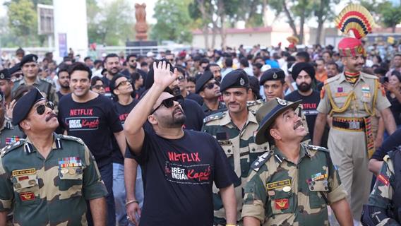 Kapil Sharma snapped at Attari-Wagah Border to promote their upcoming show ' The Great Indian Kapil Show '