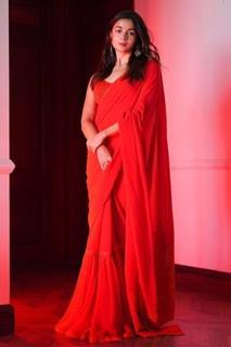 Alia Bhatt Rocks the Red Saree Look