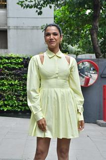 Shriya Pilgaonkar snapped promoting their upcoming series 'Taaza Kabar Season 2'