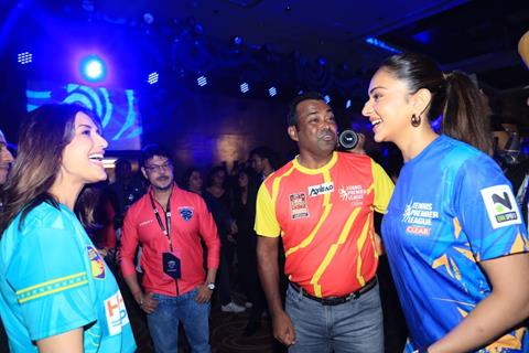 Sonali Bendre and Rakul Preet Singh snapped at Tennis Premier League Season 6 Auctions