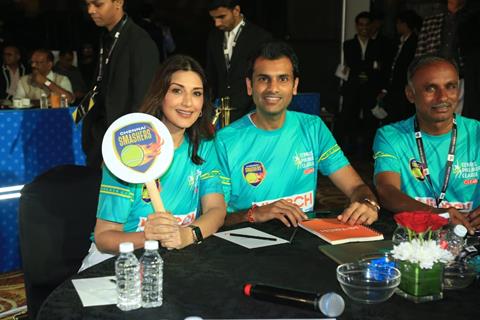 Sonali Bendre snapped at Tennis Premier League Season 6 Auctions