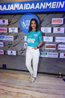 Sonali Bendre snapped at Tennis Premier League Season 6 Auctions