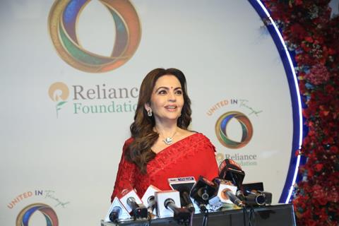 Nita Ambani snapped at Nita Ambani’s ‘United In Triumph’ event at Antilia to honour the Olympians and Paralympians