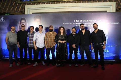  Arshad Warsi, Arbaaz Khan and Meher Vij snapped at the trailer Launch of 'Banda Singh Chaudhary'