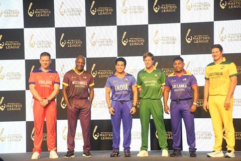 Sachin Tendulkar snapped at the launch event of the inaugural International Masters League (IML)