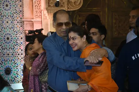 Kajol snapped at Durga Puja Celebration