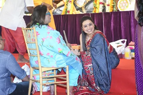 Rani Mukerji snapped at Durga Puja Celebration