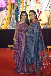 Rani Mukherji, Tanishaa Mukerji and Kajol snapped at Durga Puja Celebration