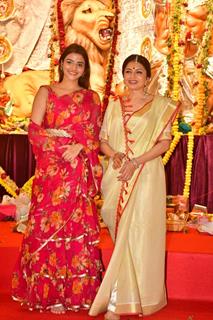 Bhagyashree Patwardhan snapped at Durga Puja Pandal