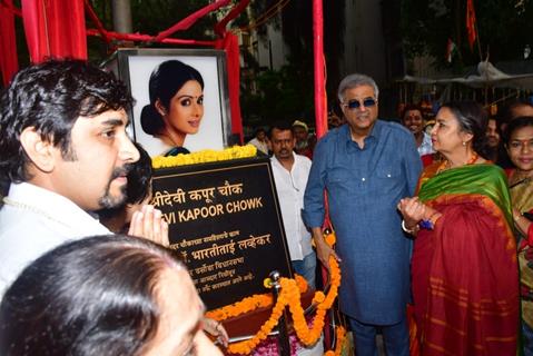 Boney Kapoor and Shabana Azmi snapped at the ‘unveiling ceremony’ of 'Sridevi Kapoor Chowk'