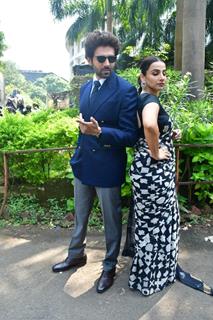 Vidya Balan and Kartik Aaryan snapped promoting their upcoming film 'Bhool Bhulaiyaa 3' on the sets of KBC 16