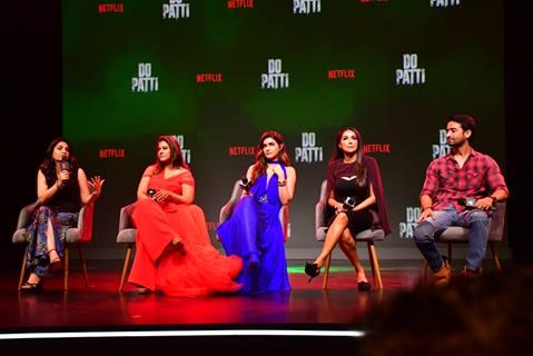 Kajol, Kanika Dhillon, Shaheer Sheikh and Kriti Sanon grace the trailer launch of 'Do Patti'