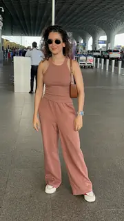 Sanya Malhotra snapped at the airport