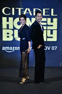 Varun Dhawan and Samantha Ruth Prabhu snapped at the trailer launch of 'Citadel: Honey Bunny'