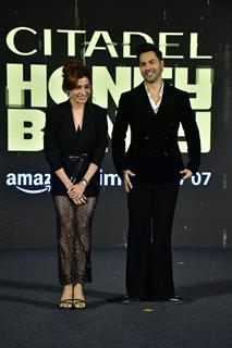 Varun Dhawan and Samantha Ruth Prabhu snapped at the trailer launch of 'Citadel: Honey Bunny'