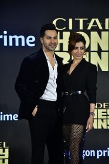 Varun Dhawan and Samantha Ruth Prabhu snapped at the trailer launch of 'Citadel: Honey Bunny'