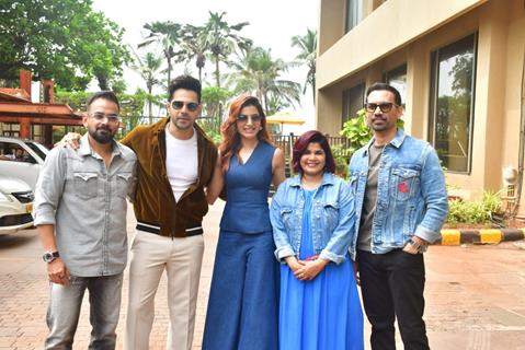 Krishna DK, Varun Dhawan, Samantha Ruth Prabhu and Raj Nidimoru snapped promoting their upcoming series 'Citadel: Honey Bunny'