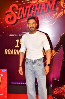 Ajay Devgn snapped promoting their upcoming film ‘Singham Again’