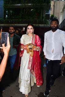 Raveena Tandon snapped at Anil Kapoor’s residence for Karwa Chauth