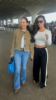 Ayesha Shroff and Krishna Shroff snapped at the airport