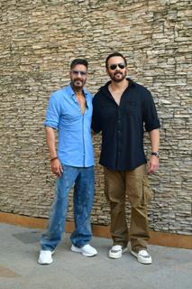 Ajay Devgn and Rohit Shetty snapped promoting their upcoming film ‘Singham Again’