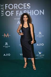 Sanya Malhotra snapped at the Vogue Forces of Fashion India 2024