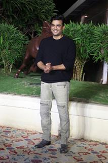 R. Madhavan snapped at  the welcome party for Warner Music Group