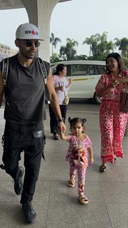 Debina Bonnerjee Choudhary and Gurmeet Choudhary snapped at the airport