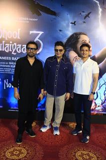 Bhushan Kumar and Anees Bazmee snapped at the song launch of 'Ami Je Tomar 3.0'