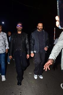 Ajay Devgn and Rohit Shetty snapped promoting their upcoming film ‘Singham Again’ on the sets of 'Bigg Boss 18'