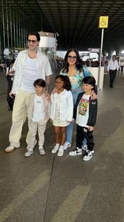 Sunny Leone and Daniel Weber snapped at the airport