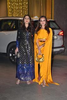 Bhavana Pandey and Seema Sajdeh snapped attending Abu Jani and Sandeep Khosla’s Diwali party